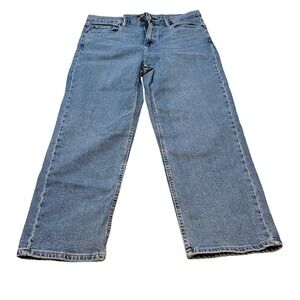 Calvin Klein Jeans Womens Size 14 Light Blue Straight Leg Denim Pants NWT